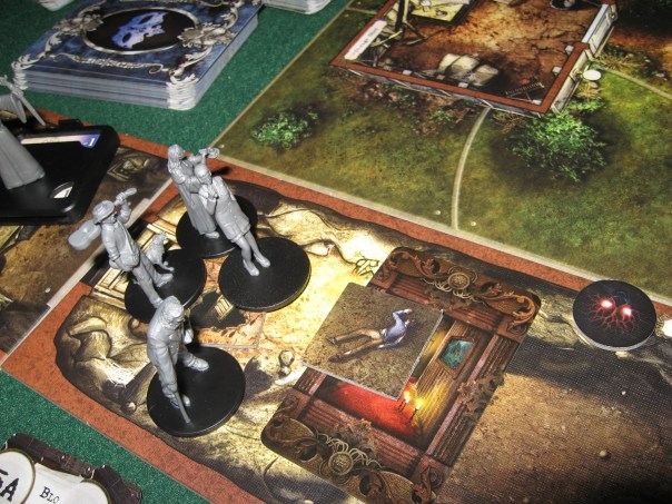 That token on the right just means it's dark, not that people's eyes are exploding with arcane energy. Which is a pity, as that would be a cool token in any game.