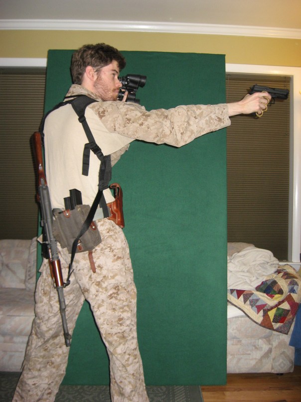 Fun factoid #2: We tried to have Adam show off his bloodied eye, but it just didn't work out.