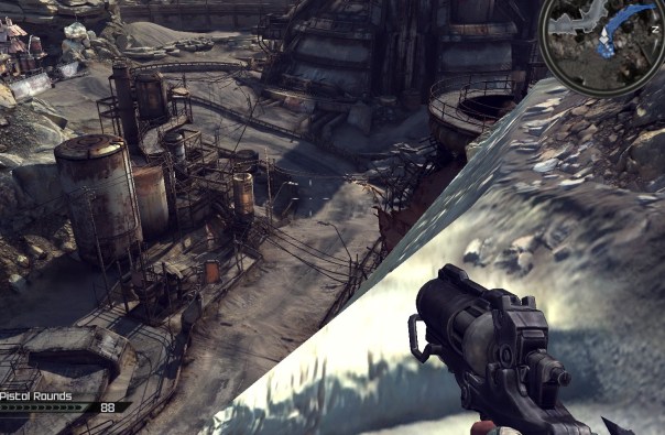 Off-topic: This pic is also a good example of how good Rage looks at a distance, and how poor it looks close up.