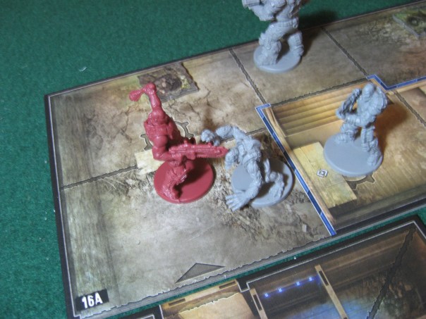 The blue line on the map to the right of Cole and the wretch indicates elevation change, so that drone in cover can still fire on him. The blue line on the map to the right of Cole and the wretch indicates elevation change, so that drone in cover can still fire on him.