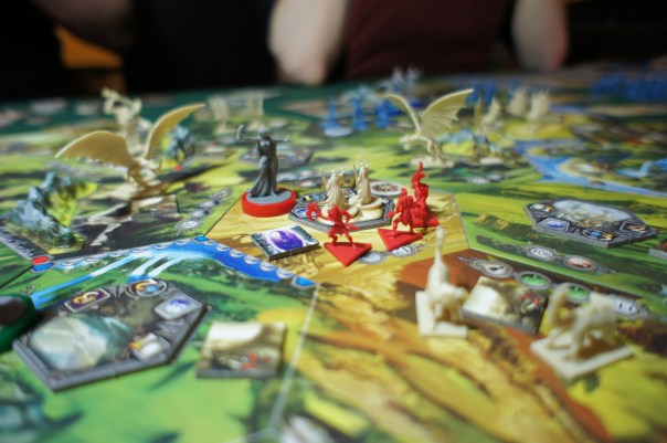 We decided that the dragons just looked cool there, and fit thematically. The game has rules governing map setup, and they wouldn't normally be there.