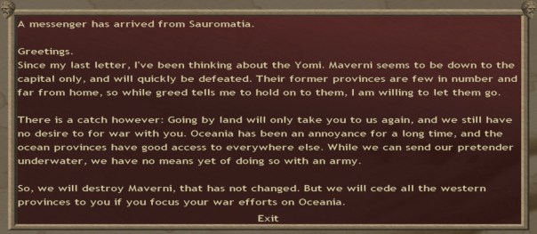 It turns out that Marverni and Oceania are friendly with one another. Not entirely a shock. Marverni had informed me of their dalliances with Oceania, but I like to think it was the wheels-within-wheels-within-wheels type of scheming.