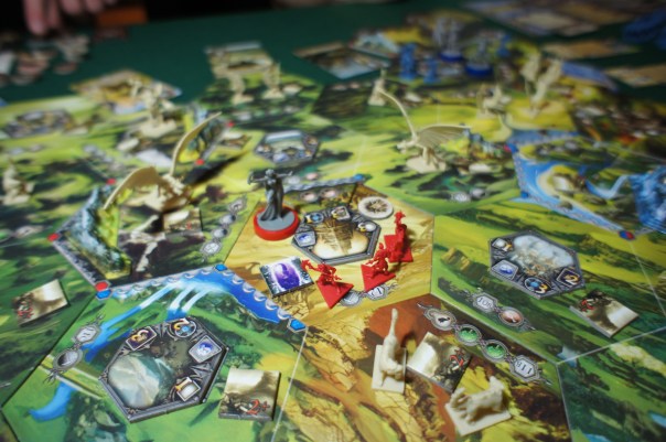 Okay, you might be thinking that this must have been set up to start this way. It really wasn't. This was all random. This game is awesome like that.