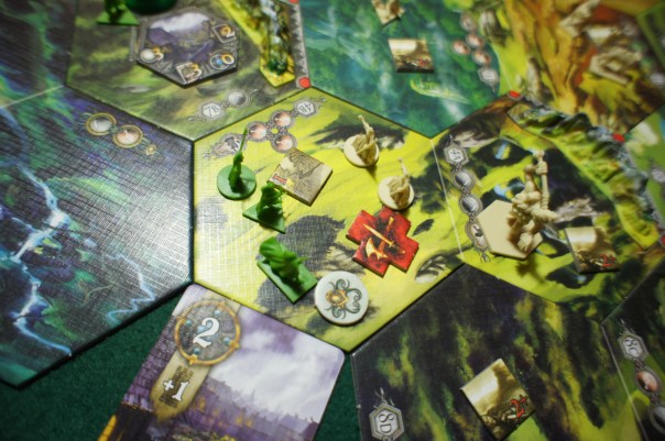 The card at the bottom tells the name of the nearby city. It's not from Runewars. Rather, it's from the game Rune Age, which takes place in the same world.