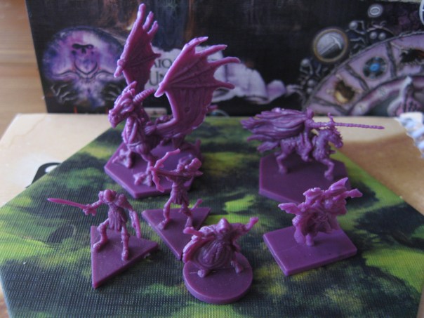 For some reason the Waiqar Vampires and Dark Knights are very precariously attached to their bases. I don't know why a Vampire would ever stand on one foot.