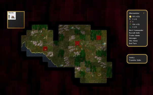 The stuff around the map is fog of war, though it makes me think of yummy waxy Hershey's chocolate. The stuff around the map is fog of war, though it makes me think of yummy waxy Hershey's chocolate.