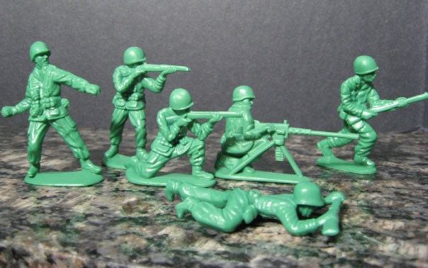 Yes, these are my army men. What you may not have guessed is that they were right next to my computer, ready for deployment since Christmas.