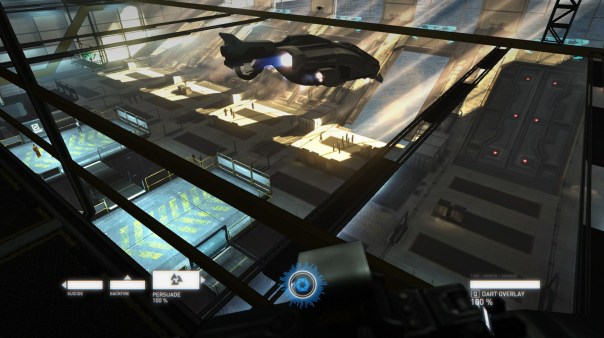 The spoiler is that you're on a floating city. If you moused over and saw this, it's your own fault.