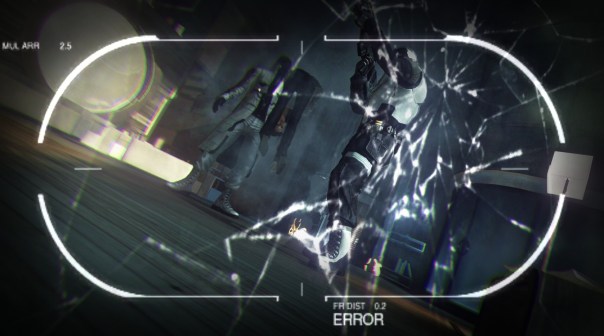 As seen through a camera that you were hacking. This covert segment lasts about 90 seconds.