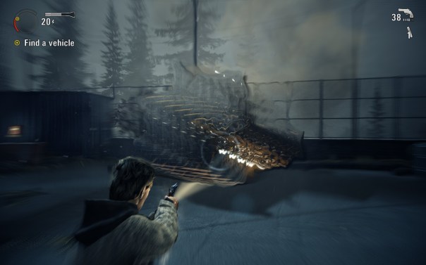 Despite it being blurry from shadow-possession, Alan recognizes the truck as the 1965 No. 2 900 Mighty Dump. His nemesis.