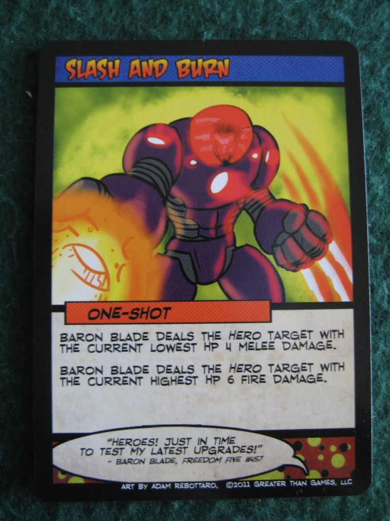 The dastardly thing I'm talking about is the lesser-dastardly option of cutting someone and burning their face, not the more-dastardly agricultural technique.