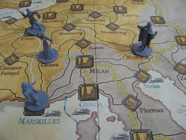 Each of the heroes bring their favored weapon: Mina's pistol, Van Helsing's stake, Godalming's rifle, and Seward's... crucifix? "Wouldn't you rather have anointed bullets in a consecrated rifle?" asks Godalming. Seward does not reply.