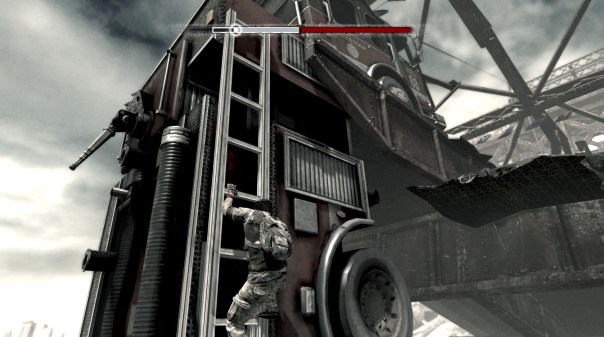 This climb happens in the first two minutes, and I still think it's the game's most ridiculous abuse of physics. This climb happens in the first two minutes, and I still think it's the game's most ridiculous abuse of physics.