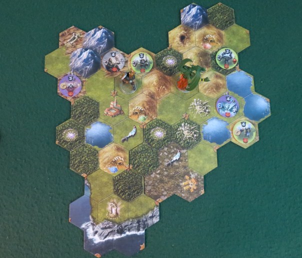 The map is filled with all sorts of interesting places to visit and monsters to kill. In terms of monsters, green are orcs, grey are boring humans, and purple are mage-stuff. There are also brown monsters and reddish dragons. You can also see a monastery to the left. Goldyx is on a village, and there's another near the bottom-right. Certain units can only be recruited in specific locations. There are also crystal mines that give you extra magic crystals and healing glades that let you heal, and a few other ancient ruins / tombs / monster pits on the map, but we don't need to get into all of that. The map is filled with all sorts of interesting places to visit and monsters to kill. In terms of monsters, green are orcs, grey are boring humans, and purple are mage-stuff. There are also brown monsters and reddish dragons. You can also see a monastery to the left. Goldyx is on a village, and there's another near the bottom-right. Certain units can only be recruited in specific locations. There are also crystal mines that give you extra magic crystals and healing glades that let you heal, and a few other ancient ruins / tombs / monster pits on the map, but we don't need to get into all of that.