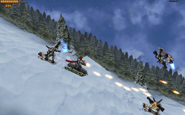 Name one other game in which you might be killed by katana while snowboarding, and you'll get forty space pennies.