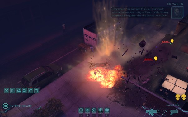 The Marvelous Inverse Grenade: powerful enough to shatter a building, but so few shrapnel fragments that it cannot harm someone a few meters away. The Marvelous Inverse Grenade: powerful enough to shatter a building, but so few shrapnel fragments that it cannot harm someone a few meters away.