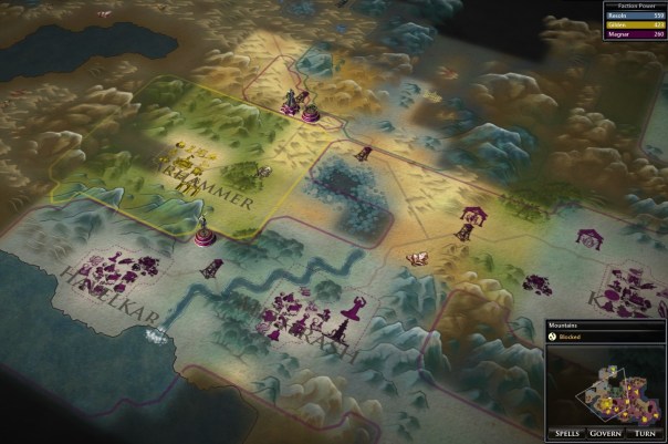 One of the few features that I really liked from Elemental: War of Magic was its "cloth map," which I'm happy has transitioned into Fallen Enchantress.