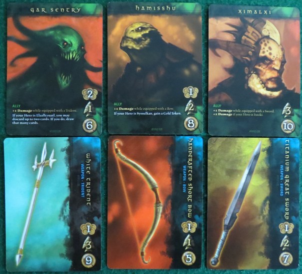 In our last game, the Snake Clan used a bunch of allies to use up all the gold tokens. That snake.