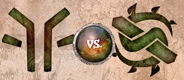 When people were debating what the faction symbols mean over at the Plaid Hat forums, someone said that the CG symbol was a goblin's face and the SO symbol was a fanciful S. Not sure I see the goblin face, but now I can't unsee the S.