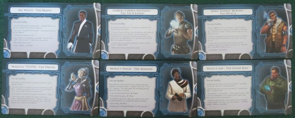 Mr. White sure can pick 'em, you have to give him credit for that. Between his bathrobe, Santiago's incessant twittering about the opportunities that await inside CyberSolutions, Animal's grunting, the bioroid's silence, and the inside man's cold feet, what could go wrong?