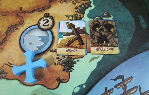 An example of the game's randomness: finding both of your landmarks right on the beach.