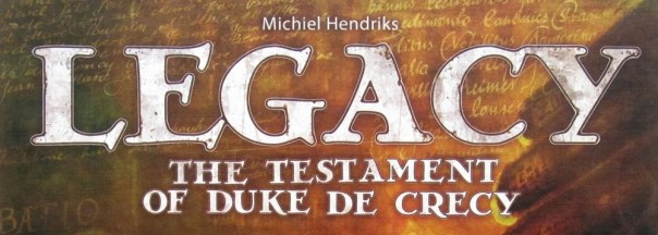 To me, the designer's name's placement makes this title read something like "Michiel Hendriks' Legacy is the Testament of Duke de Crecy." And I don't know how to begin making sense of that. To me, the designer's name's placement makes this title read something like "Michiel Hendriks' Legacy is the Testament of Duke de Crecy." And I don't know how to begin making sense of that.