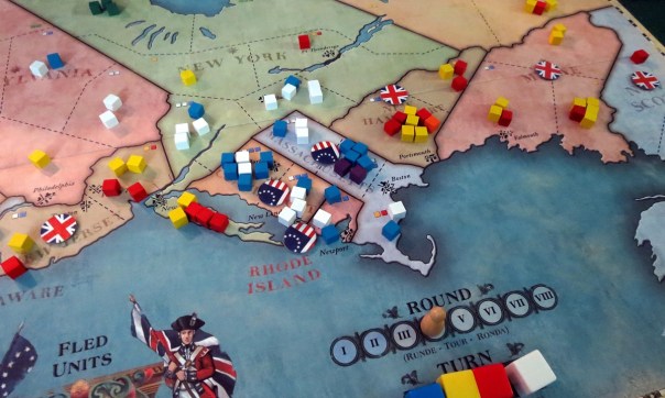 The American insurrectionists hold Massachusetts, Connecticut, and Rhode Island!