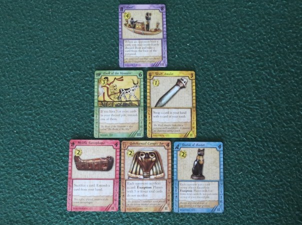 "The Wadj Amulet looks like a papyrus stalk and flower," the card text tells us. Uh, sure, if you insist.