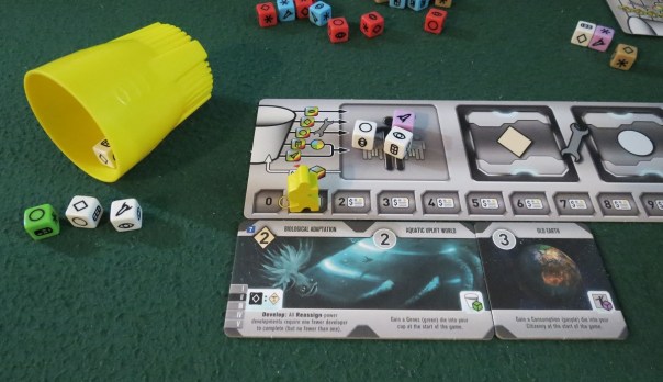 Note the "shy" die. He represents my inner child. ART.