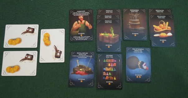 Right when we finished our last game, we realized we had forgotten to take pictures. So this might not be the correct quantity of cards in a final tableau.