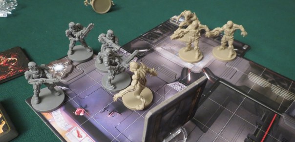 A three-quarters professional squad. All but Jeremy, who brought a chainsaw rather than a weapon that can explode demons.