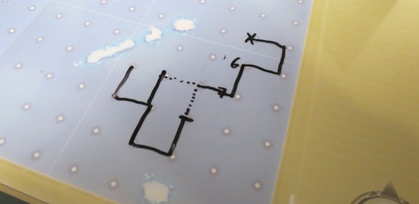 He always goes starboard in the bottom half of the hour.