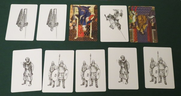 Yeah, the art on these isn't quite as thrilling. But at least it signals that these are "pawn" cards, easily gained and lost.