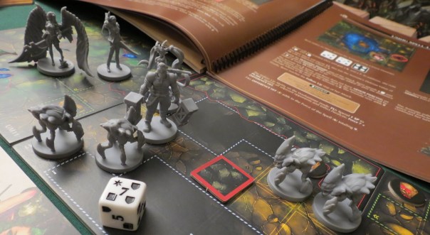 On a super tiny map with figurines that are disproportionately large for their squares!