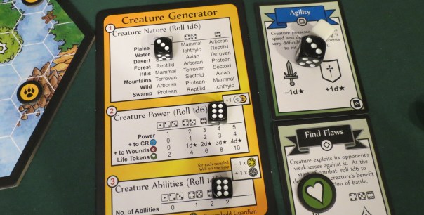 I originally wrote "the creature creation ensures that every battle offers a fresh scrap," but it's entirely possible to roll up a powerless rat.