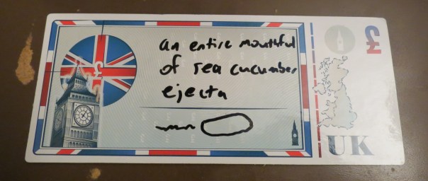 "NOT ZERO!" the auctioneer insists, sparking a raging debate over the culinary merits of sea cucumber cloaca.