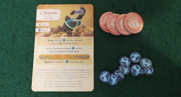 Since I didn't actually describe these in the body of the review, here's the gist: Characters give everyone a special power. Easy, right? Yeah. They're even sorted into green/yellow/red for complexity level. Trap cards are nifty; you buy them into opposing decks, and then when their holder draws them, they give them back to you along with some bonus, like a coin or a card draw. Low overhead, but some additional interaction.