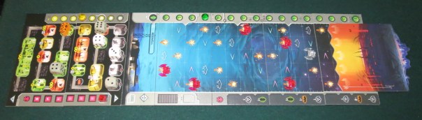 Be warned, this game takes up a lot of vertical table space. My tiny arms had to stretch.