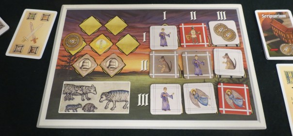 You lose points for failing to use a tile. It goes to the sheep pen you can see at the bottom left. Except the sheep are so adorable that you should earn points. That would break the game. But look at those sheep. I'd rather hang out with them than ring the bells every hour.