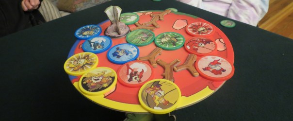 It's 3D, in case you couldn't tell. But it's 3D by way of assembling a base from two intersecting cardboard stands, not, like, Fireball Island plastic mound 3D. It's 3D, in case you couldn't tell. But it's 3D by way of assembling a base from two intersecting cardboard stands, not, like, Fireball Island plastic mound 3D.