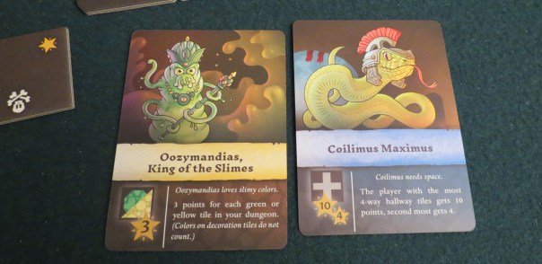 These are my favorite part of the game, probably because they generate "heat" for particular tile types and arrangements, where normally the differing goals mean that particular tiles aren't often more desirable than others.