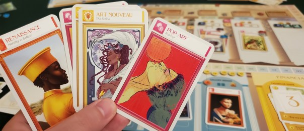 It was a missed opportunity to let every card display its own artwork. I know it would have been more expensive. But part of the joy of playing with art is seeing the art. Repeats soon grow dull.