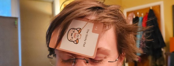 Also sometimes gross. I hate sticking cards to foreheads. Oils. Ew.