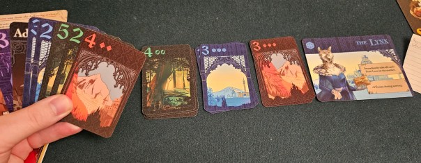 I don't know what's up with this card stock, but the cards are worn around the edges after only a few plays. I don't normally complain about that sort of thing, but it's pretty noticeable here.