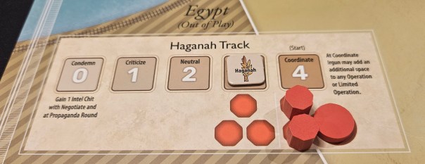 There's an interesting cooling effect, too, in that losing a little support is a big deal, but losing support beyond that first step unleashes the Irgun to commit further acts of terror.