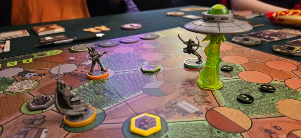 With Tesla's death rays, Tomoe's depleted uranium arrowheads, and Golden Bat's rapid hip-thrusts! With Tesla's death rays, Tomoe's depleted uranium arrowheads, and Golden Bat's rapid hip-thrusts!