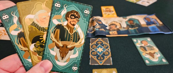 Fortunately, I sussed out his name anyway. It helped that the mask bore his house's signature antlers.