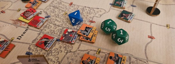 This was an actual roll. My knights rolled 1s, but then the monsters they were charging rolled a 1 as well. That's a double hit! Suck on that, monsters!