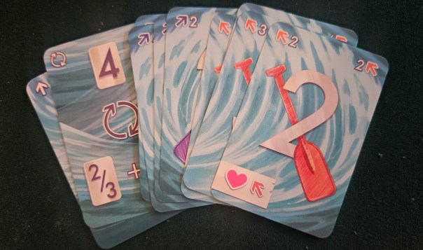 Sadly, there's isn't a card for slapping the water with your paddle so that it splashes the person behind you. FAKE GAME. NO RIVER KNOWLEDGE.