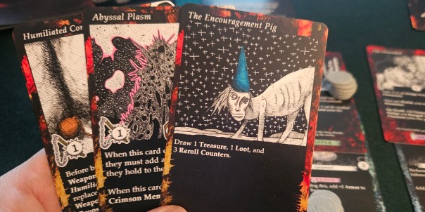 "Hey, you're doing great," the encouragement pig says. "Your dad would be proud of you if he could see the man you've become." (but the encouragement pig ate him yesterday)